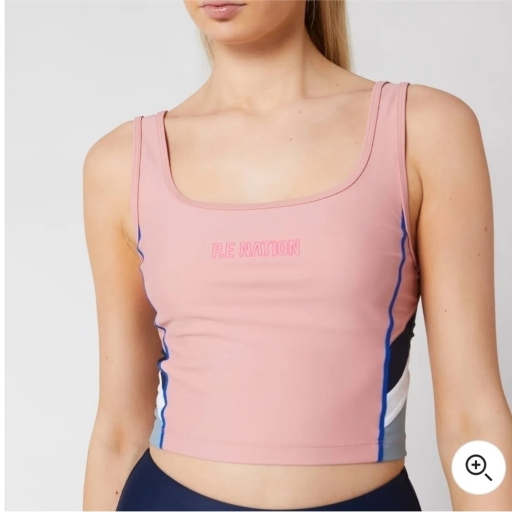 P.E Nation Flex It Pink Pale Sports Bra Tank Top